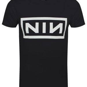 Nine Inch Nails Classic White Logo Men’s Black T-shirt