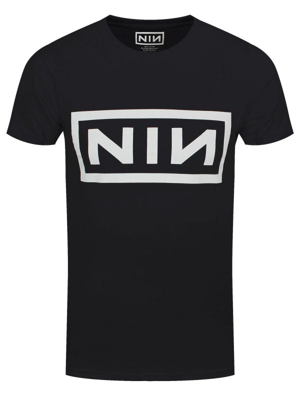 Nine Inch Nails Classic White Logo Men’s Black T-shirt