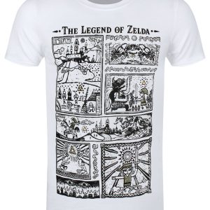 Nintendo Legend Of Zelda Drawings Men’s White T-Shirt