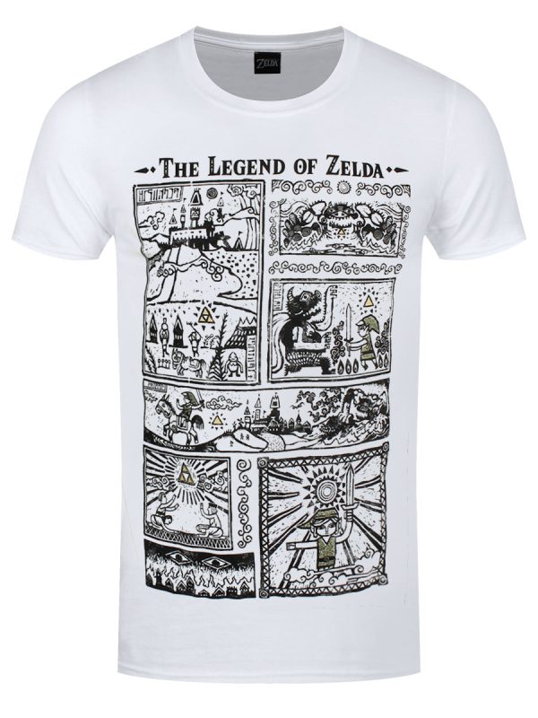 Nintendo Legend Of Zelda Drawings Men’s White T-Shirt