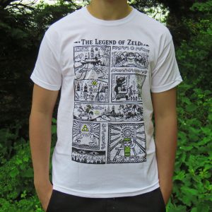 Nintendo Legend Of Zelda Drawings Mens White T Shirt 3