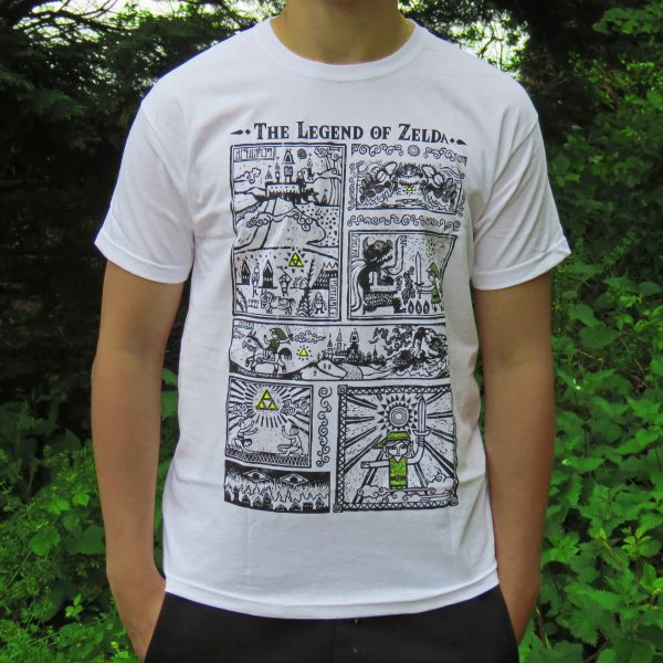 Nintendo Legend Of Zelda Drawings Men’s White T-Shirt