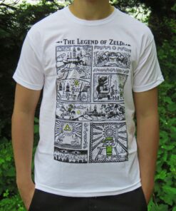 Nintendo Legend Of Zelda Drawings Men's White T-Shirt 2 Nintendo Legend Of Zelda Drawings Mens White T Shirt 3