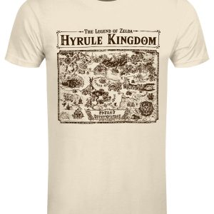 Nintendo Legend Of Zelda Map of Hyrule Mens Cream T Shirt 1