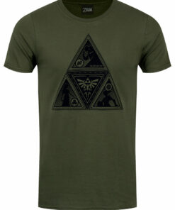 Nintendo Legend Of Zelda Triforce Deco Mens Green T Shirt 1
