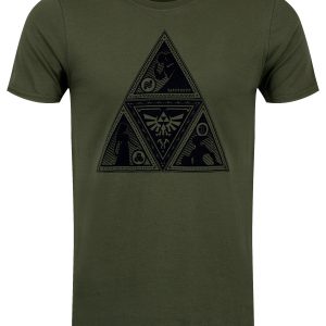 Nintendo Legend Of Zelda Triforce Deco Mens Green T Shirt 1