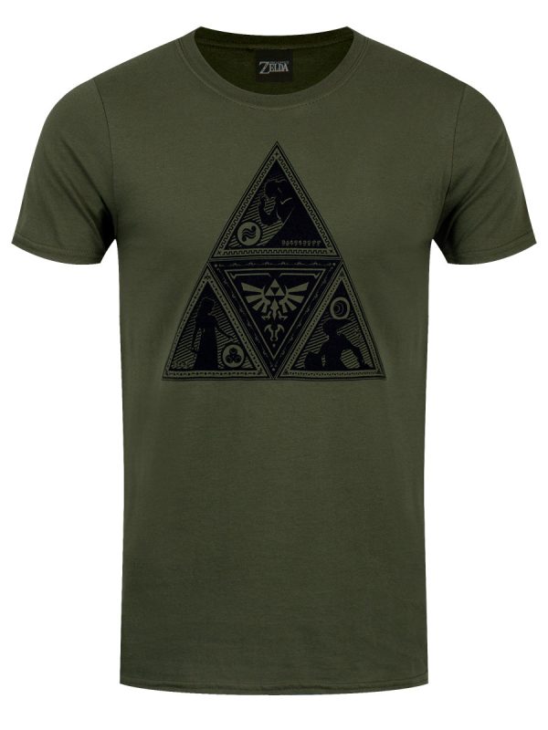 Nintendo Legend Of Zelda Triforce Deco Men’s Green T-Shirt