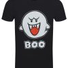 Nintendo Super Mario Boo Men’s Black T-Shirt