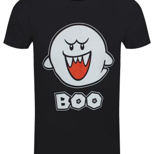 Nintendo Super Mario Boo Men’s Black T-Shirt