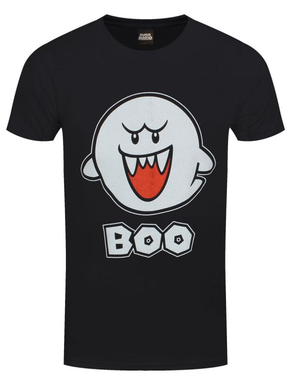 Nintendo Super Mario Boo Men’s Black T-Shirt