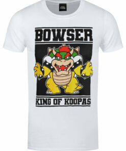 Nintendo Super Mario Bowser King Of Koopas Mens White T Shirt 1