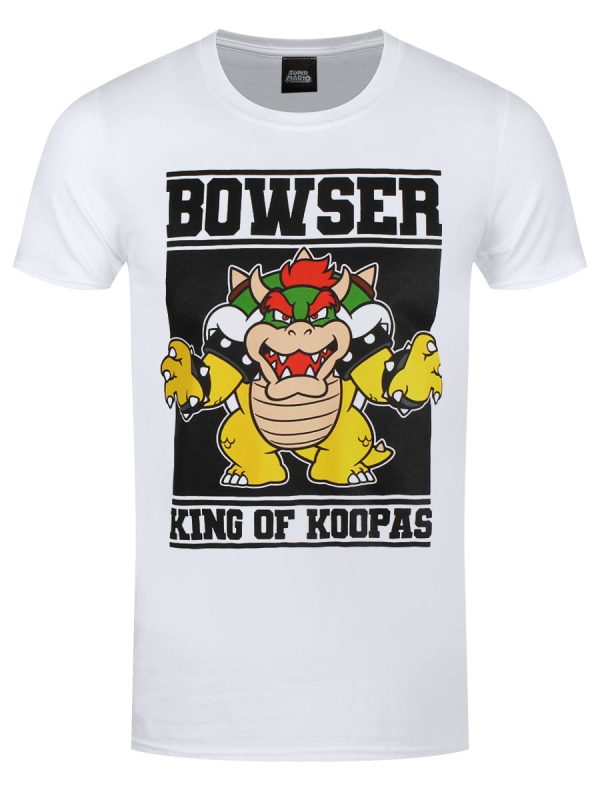 Nintendo Super Mario Bowser King Of Koopas Men’s White T-Shirt