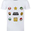 Nintendo Super Mario Items Men’s White T-Shirt