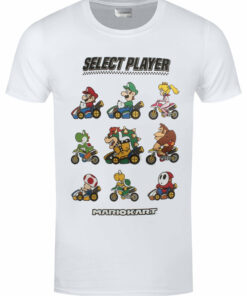 Nintendo Super Mario Kart Choose Your Driver Mens White T Shirt 1