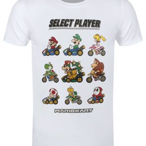 Nintendo Super Mario Kart Choose Your Driver Mens White T Shirt 1