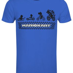 Nintendo Super Mario Kart Silhouette Men’s Blue T-Shirt