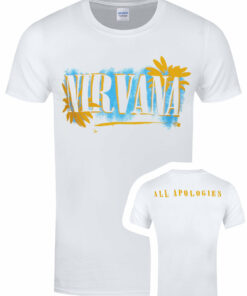 Nirvana All Apologies Mens White T Shirt 1