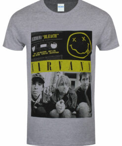 Nirvana Bleach Cassettes Mens Grey T Shirt 1