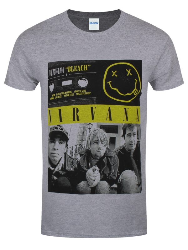 Nirvana Bleach Cassettes Men’s Grey T-Shirt