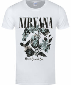 Nirvana Heart Shaped Box Mens White T Shirt 1