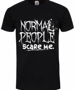Normal People Scare Me Mens Black T Shirt 1