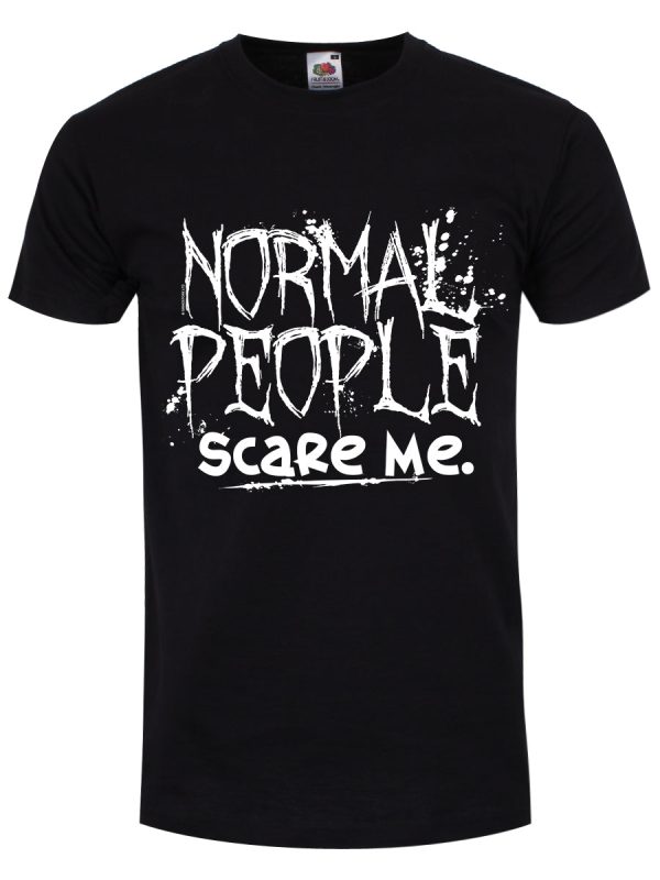 Normal People Scare Me Men’s Black T-Shirt