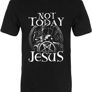 Not Today Jesus Men’s Premium Black T-Shirt