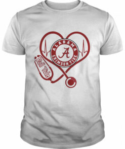 Nurse Love Alabama Crimson Tide Heartbeat Shirt 1