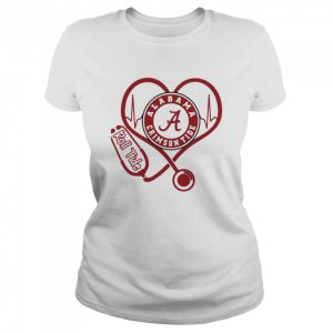 Nurse Love Alabama Crimson Tide Heartbeat Shirt