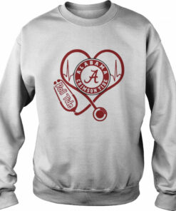 Nurse Love Alabama Crimson Tide Heartbeat Shirt 3 Nurse Love Alabama Crimson Tide Heartbeat Shirt 4