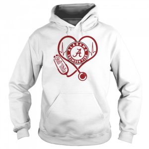 Nurse Love Alabama Crimson Tide Heartbeat Shirt 5