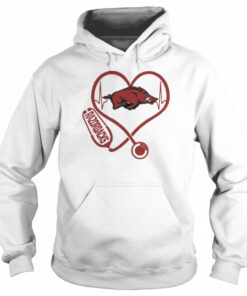 Nurse Love Arkansas Razorbacks Heartbeat Shirt 4 Nurse Love Arkansas Razorbacks Heartbeat Shirt 5
