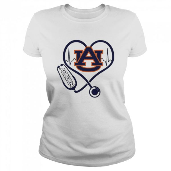 Nurse Love Auburn Tigers Heartbeat Shirt