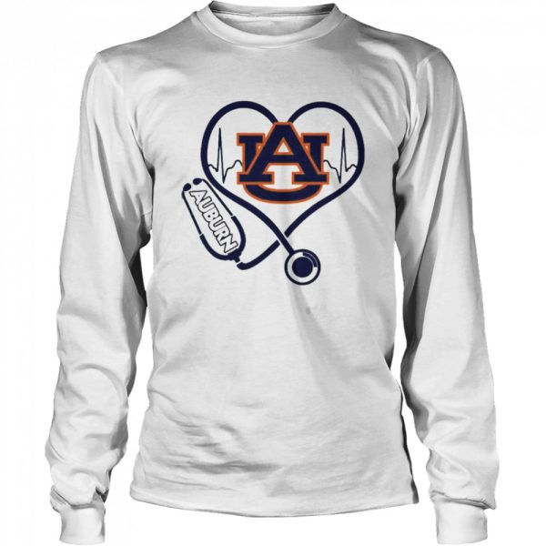 Nurse Love Auburn Tigers Heartbeat Shirt