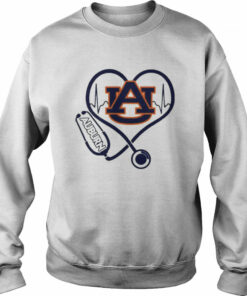 Nurse Love Auburn Tigers Heartbeat Shirt 4