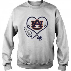 Nurse Love Auburn Tigers Heartbeat Shirt 4