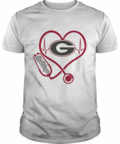 Nurse Love Georgia Bulldogs Heartbeat Shirt 1