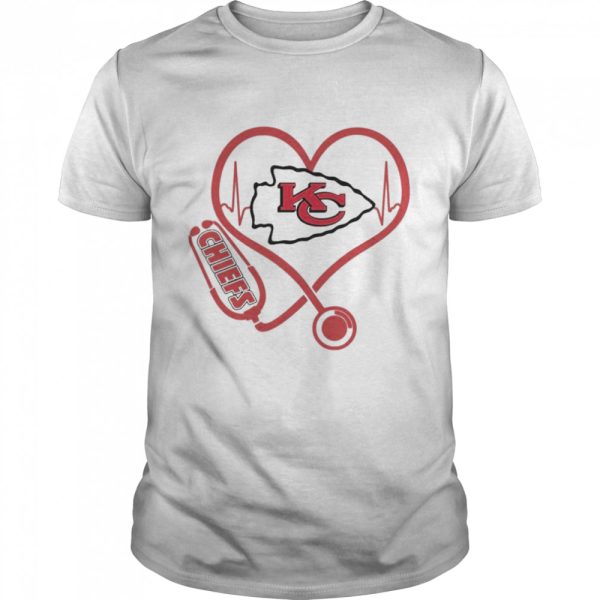 Nurse Love Kansas City Chiefs Heartbeat Shirt