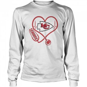 Nurse Love Kansas City Chiefs Heartbeat Shirt 3