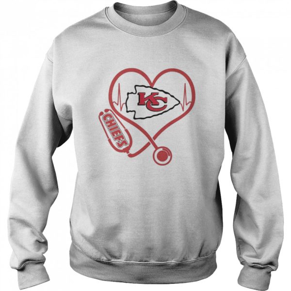 Nurse Love Kansas City Chiefs Heartbeat Shirt