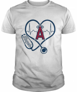 Nurse Love Los Angeles Angels of Anaheim Heartbeat Shirt 1