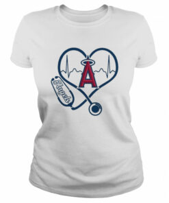 Nurse Love Los Angeles Angels of Anaheim Heartbeat Shirt 2