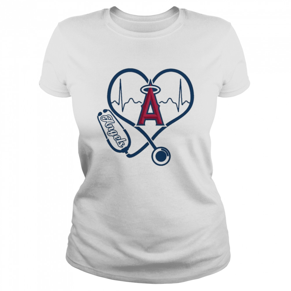 Nurse Love Los Angeles Angels of Anaheim Heartbeat Shirt