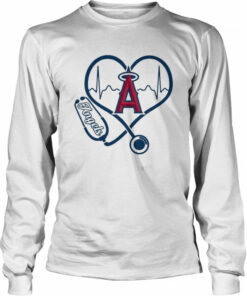 Nurse Love Los Angeles Angels of Anaheim Heartbeat Shirt 3