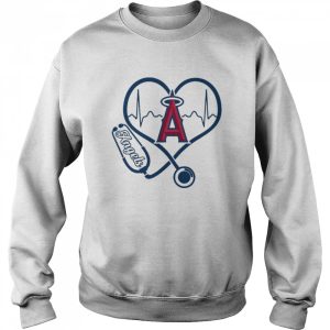 Nurse Love Los Angeles Angels of Anaheim Heartbeat Shirt 4