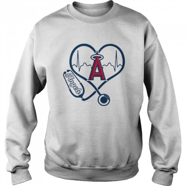 Nurse Love Los Angeles Angels of Anaheim Heartbeat Shirt