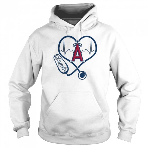 Nurse Love Los Angeles Angels of Anaheim Heartbeat Shirt