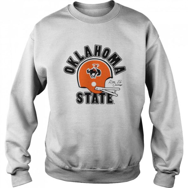 OSU Oklahoma state throwback 1960s helmet shirt