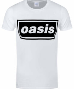 Oasis Decca Logo Mens White T Shirt 1