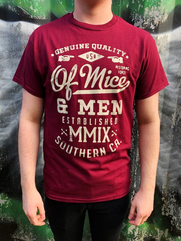 Of Mice & Men Genuine Men’s Maroon T-Shirt